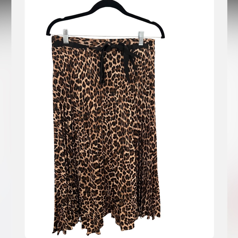 Zara leopard midi skirt (L)